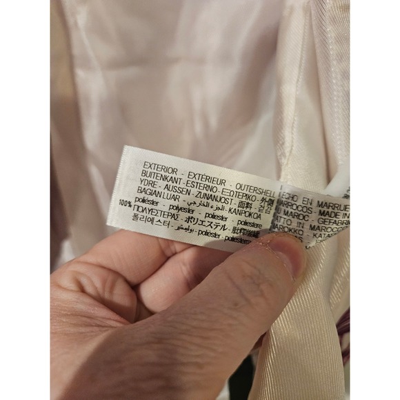 NWT Zara Satin Effect Printed Blazer Purple Art Deco Open Front Small - Picture 5 of 6